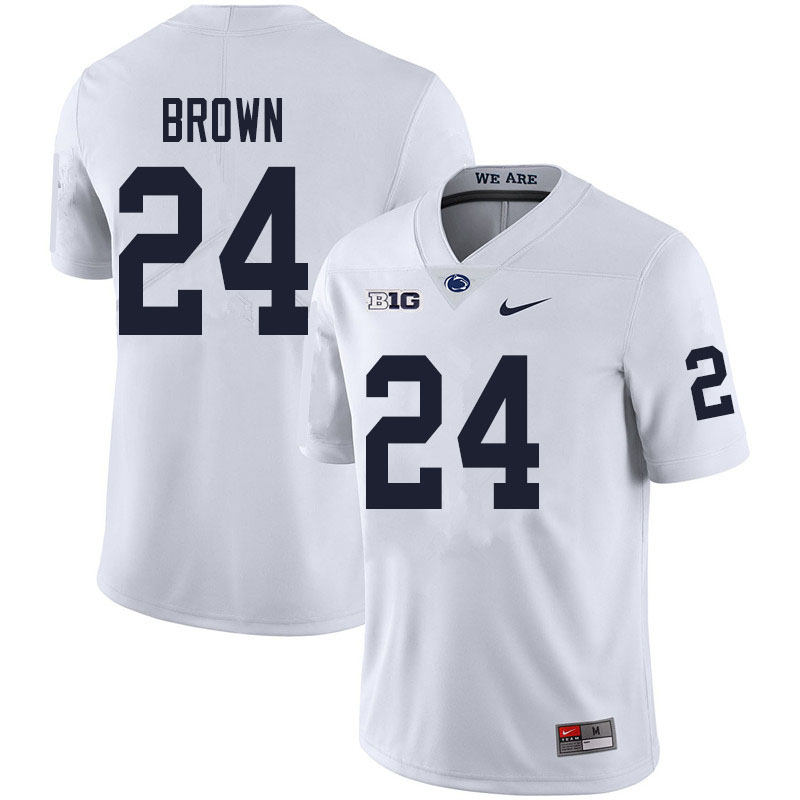 Men #24 DJ Brown Penn State Nittany Lions College Football Jerseys Sale-White